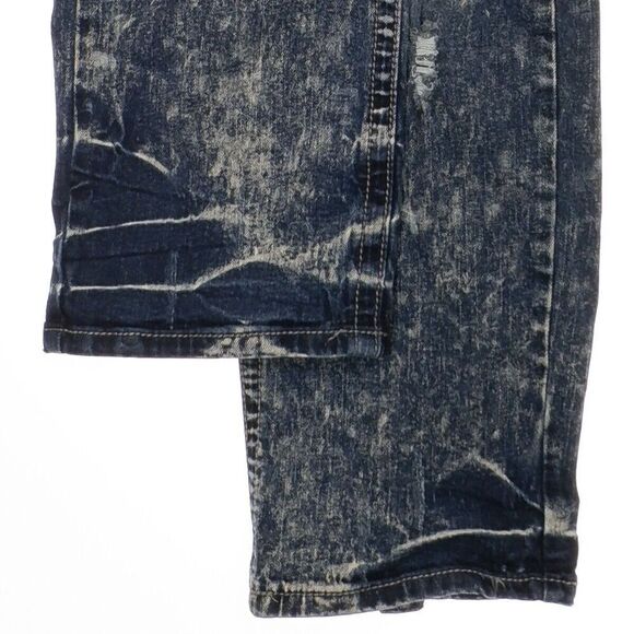 CJ Black Mens Relaxed Straight Flex Jeans 36x32 Actual 35x28 Distressed Blue - Picture 5 of 11
